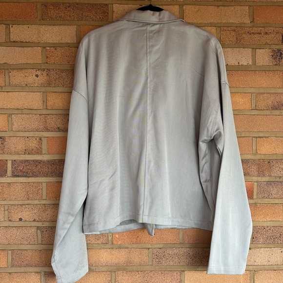 NWT Thread & Supply women’s cotton blend Gray Textured Fabric jacket Large - Picture 8 of 8